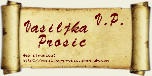 Vasiljka Prošić vizit kartica